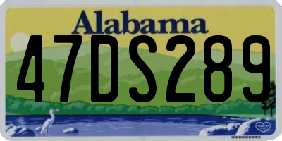 AL license plate 47DS289