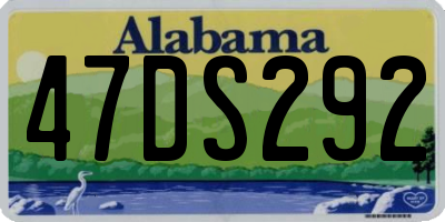 AL license plate 47DS292