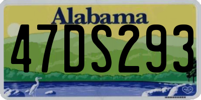 AL license plate 47DS293