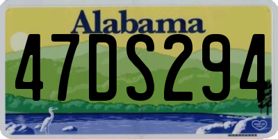 AL license plate 47DS294