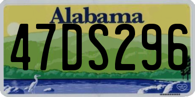 AL license plate 47DS296