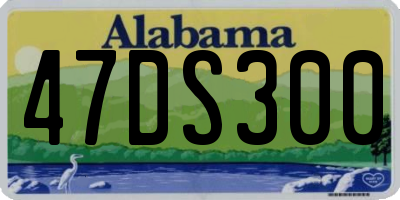 AL license plate 47DS300