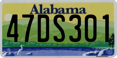 AL license plate 47DS301