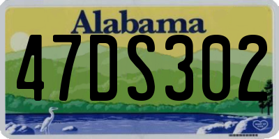 AL license plate 47DS302
