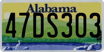 AL license plate 47DS303