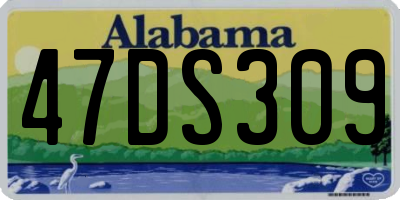 AL license plate 47DS309