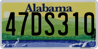AL license plate 47DS310