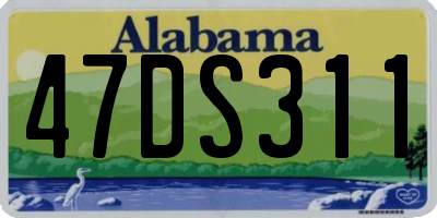 AL license plate 47DS311