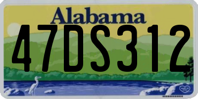 AL license plate 47DS312
