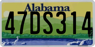 AL license plate 47DS314