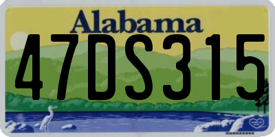 AL license plate 47DS315