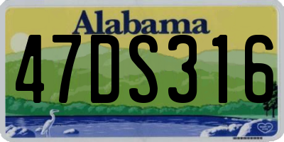 AL license plate 47DS316