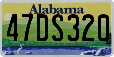 AL license plate 47DS320