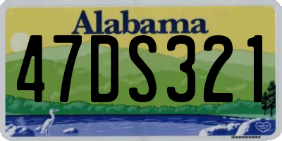 AL license plate 47DS321