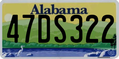AL license plate 47DS322