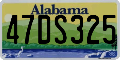 AL license plate 47DS325