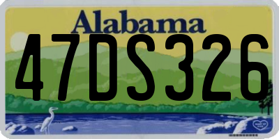 AL license plate 47DS326