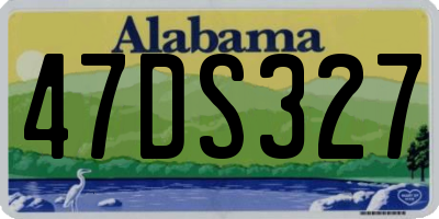 AL license plate 47DS327