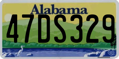 AL license plate 47DS329