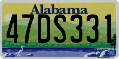 AL license plate 47DS331