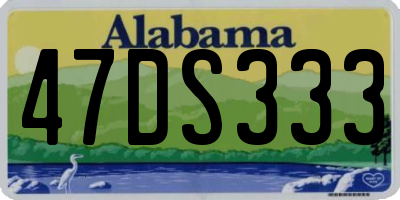 AL license plate 47DS333