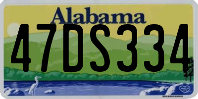 AL license plate 47DS334