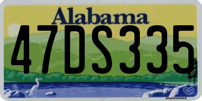 AL license plate 47DS335