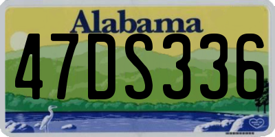 AL license plate 47DS336