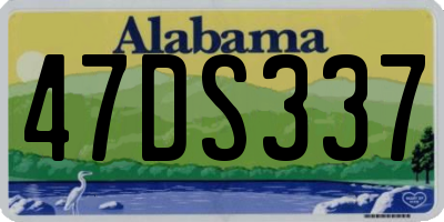AL license plate 47DS337