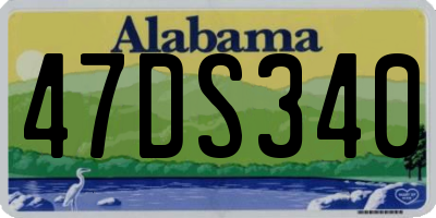 AL license plate 47DS340