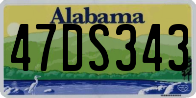 AL license plate 47DS343