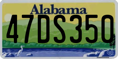 AL license plate 47DS350