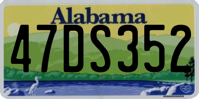 AL license plate 47DS352
