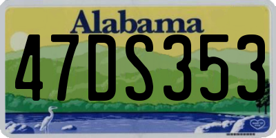 AL license plate 47DS353