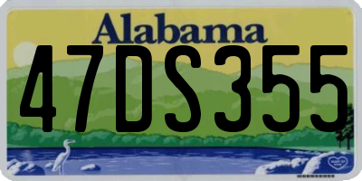 AL license plate 47DS355
