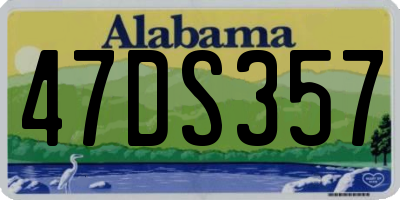 AL license plate 47DS357