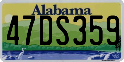 AL license plate 47DS359