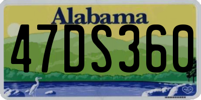 AL license plate 47DS360