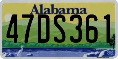 AL license plate 47DS361