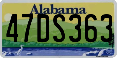 AL license plate 47DS363