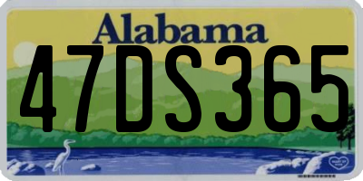 AL license plate 47DS365