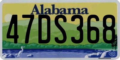 AL license plate 47DS368