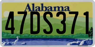 AL license plate 47DS371