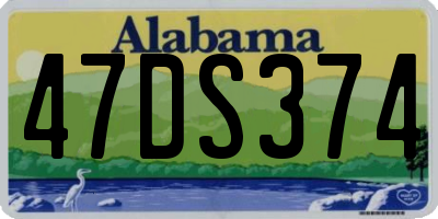 AL license plate 47DS374