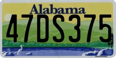 AL license plate 47DS375