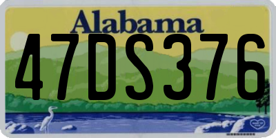 AL license plate 47DS376