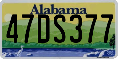 AL license plate 47DS377