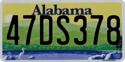AL license plate 47DS378