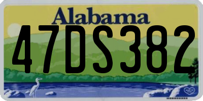 AL license plate 47DS382