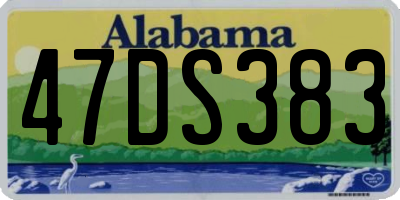 AL license plate 47DS383